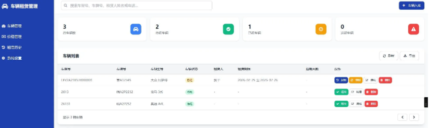 西数多功能租车系统源码分享
